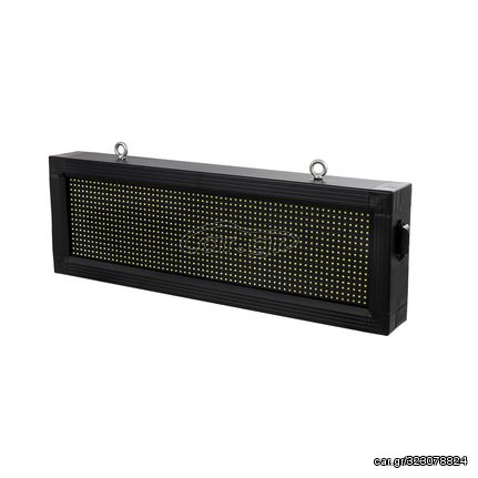 GloboStar® DISPLAY 90306 LED Scrolling Display 64x16cm - Κυλιόμενη Ψηφιακή Πινακίδα / Επιγραφή Μονής Όψης P10 LED SMD AC 220-240V - Λειτουργία μέσω Wi-Fi με Εφαρμογή APP - Αισθήτηρας Θερμοκρασίας και