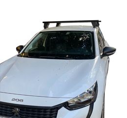 KIT ΜΕ ΜΠΑΡΕΣ ΟΡΟΦΗΣ ΓΙΑ PEUGEOT 208 II 5D 06/2019+ (12500/MB+DLKIT41G) ΑΛΟΥΜΙΝΙΟΥ DELTA BLACK MENABO? - 2 ΤΕΜ.