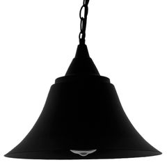 GloboStar® CLOCHER 01041 Vintage Industrial Κρεμαστό Φωτιστικό Οροφής Μονόφωτο Μαύρο Μεταλλικό Καμπάνα Φ29 x Y34cm