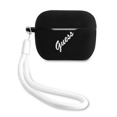 Guess case for AirPods Pro GUACAPLSVSBW black-white Silicone Vintage