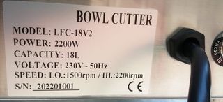 Πολτοποιητής Cutter Επιτραπέζιος 18Lt - Καινούργιο.-thumb-3