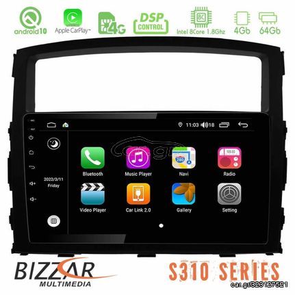 Bizzar S310 Mitsubishi Pajero Car Pad 9" Android 10 Multimedia Station