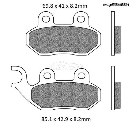 Τακάκια Σετ PREMIER Για SYM HD 125cc EVO 2003 2004 2005 2006 2007 2008 2009 2010 2011 2012 2013