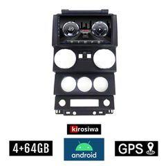 KIROSIWA 4+64GB JEEP WRANGLER (2006 - 2011) Android οθόνη αυτοκίνητου 4GB με GPS WI-FI (ηχοσύστημα αφής 9" ιντσών OEM Youtube Playstore MP3 USB Radio Bluetooth Mirrorlink DSP 4x60W Apple Carplay Andro