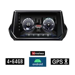 KIROSIWA 4+64GB PEUGEOT 208 - 2008 (μετά το 2020) Android οθόνη αυτοκίνητου 4GB με GPS WI-FI (ηχοσύστημα αφής 9" ιντσών OEM Youtube Playstore MP3 USB Radio Bluetooth Mirrorlink DSP 4x60W Apple Carplay
