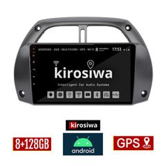 KIROSIWA 8GB + 128GB TOYOTA RAV 4 (2000-2006) Android οθόνη αυτοκίνητου με GPS WI-FI (ηχοσύστημα αφής 9" ιντσών OEM Youtube Playstore MP3 USB Radio Bluetooth Mirrorlink DSP Apple Carplay Android Auto