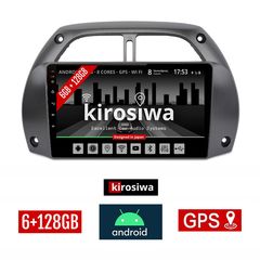 KIROSIWA 6+128GB TOYOTA RAV 4 (2000-2006) Android οθόνη αυτοκίνητου 6GB με GPS WI-FI (ηχοσύστημα αφής 9" ιντσών OEM Youtube Playstore MP3 USB Radio Bluetooth Mirrorlink DSP Apple Carplay Android