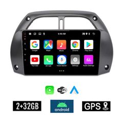 KIROSIWA 2+32GB TOYOTA RAV 4 (2000-2006) Android οθόνη αυτοκίνητου 2GB με GPS WI-FI (ηχοσύστημα αφής 9" ιντσών OEM Youtube Playstore MP3 USB Radio Bluetooth Mirrorlink εργοστασιακή, 4x60W, AUX) AR-121