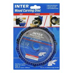 Δίσκος Ξύλου Γωνιακού Τροχού με Αλυσίδα Inter Wood Carving Disc 125x22mm