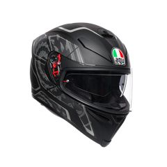 AGV K-5 S Tornado Black/Silver (XL) Κράνος Μηχανής Full Face 1530gr με Pinlock και Sunvisor