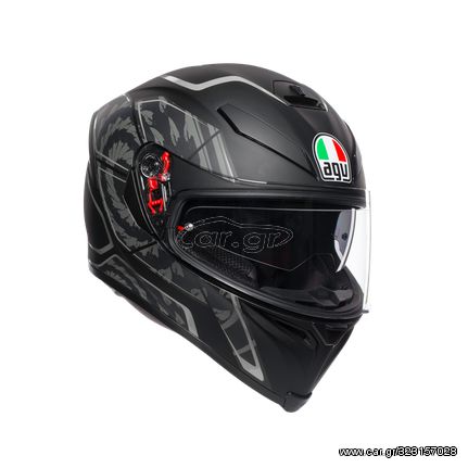 AGV K-5 S Tornado Black/Silver (XL) Κράνος Μηχανής Full Face 1530gr με Pinlock και Sunvisor