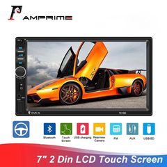 AMPrime 7" 2 Din LCD Touch Screen Car Radio Support USB / SD Remote Control Bluetooth Mirror-Link
