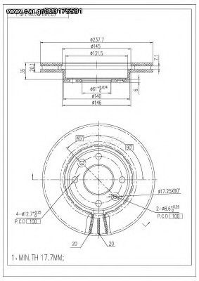 ΔΙΣΚΟΠΛΑΚΑ FI.BA FBD125