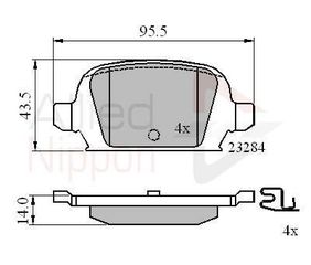 ΔΙΣΚΟΦΡΕΝΑ COMLINE23284 04ΟΠΙΣΘΙΑ OPEL OPEL COR C00-COM.10 01-TIG04-Οπ23284 ADB31135 1605965 1605994 9200132 93178789 16626 181385 2328404 557.0 5570 573009J 822-541-0 83502 ADB31135 BL1753A4 CBP31135