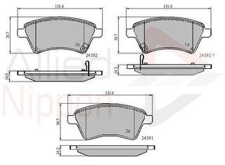 ΔΙΣΚΟΦΡΕΝΑ COMLINE24391 01ΕΜΠ.FIAT-SUZ SUZUKI SX4 DDiS+VVT 6 06-F SEDICI06-Εμ ADB31513 71742853 71750033 1215.01 121501 24391 2439101 718.0 7180 ADB31513 CBP31513 FBP4024 5581079J00 5581079J10 7174285