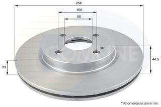 ΔΙΣΚΟΠΛΑΚΑ COMLINE Z3081.20  258x23 MAZD MAZDA 2  1.3   10-07-   Φ 258 ADC0457V 61266.10 6126610 ADM543100 Z3081 Z3081.20 Z308120 DF7133251