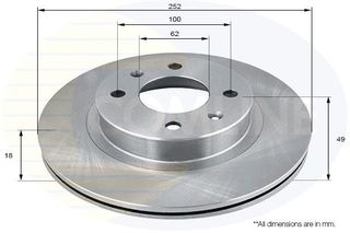 ΔΙΣΚΟΠΛΑΚΑ COMLINEZ3510.20ΕΜ252x18 HYUNDAI i10,KIA PICANTO 08-252x18ΕΜΠ. ADC2401V 197466 203529 285.3510.20 285351020 313529 61365.10 6136510 ADC2401V ADG043142 BS7544 D61365.10 D6136510 DF6116 DIK20