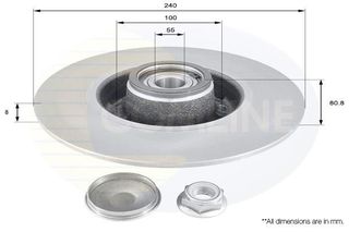 ΔΙΣΚΟΠΛΑΚΑ COMLINE Z2428.00 240x8 ΟΠ ΚΟΜ RENAULT MEGANE CLIO05-+ΡΟΥΛΜ.OΠ240x8 ADC3010 470.2417.00 470.2428.00 470241700 470242800 7701207823 8200038305 8660001811