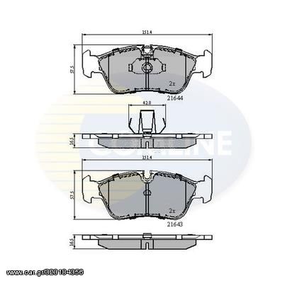 ΔΙΣΚΟΦΡΕΝΑ COMLINE 23287 02 ΕΜΠΡ.BMW BMW Ε46 318 20 23 28 4 98-- Εμπροσθ. CBP01023 34111160356 34111160357 34111160532 34111161437 34111161438 34111161445 34111161446 34111163850 34111164498 341111645