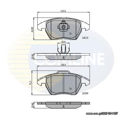 ΔΙΣΚΟΦΡΕΝΑ COMLINE 23589 01 ΕΜΠ.CITR-PEU CITROEN C4,P 207 208 307 3008 308,VW POL CBP01308 1609987980 1611457880 1636411180 425260 425323 425343 425344 425488 8X0698151 E172150 E172359 1030.10 103010