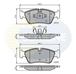 ΔΙΣΚΟΦΡΕΝΑ COMLINE 23935 01 ΕΜΠΡ.BMW BMW Ε90 Ε91 Ε81 Ε87 3 1-Serie 9 04-Εμπ. CBP01590 34112288849 34112288851 34116769763 34116769951 0 986 494 096 0384 60 0384.60 038460 0986494096 16531 221531 23935