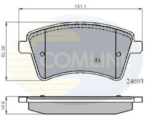 ΔΙΣΚΟΦΡΕΝΑ COMLINE 24693 02 ΕΜΠΡ.REN-MS RENAULT KANGOO,GRAND,MS CITAN ΕΜΠΡ. CBP01707 135100 2469302 ADR164205 CBP01707 GDB1785 4154210310 4154210610 A4154210310 A4154210610 410601334R 410603750R 77012