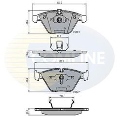 ΔΙΣΚΟΦΡΕΝΑ COMLINE 23312 04 11 ΕΜΠΡ.BMW BMW E60 61 63 64 5 6 7-Serie CBP02033 34111763089 34112283764 34112283865 3411228764 34112339269 34116753668 34116761283 34116761284 34116763089 34116763591 341
