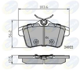 ΔΙΣΚΟΦΡΕΝΑ COMLINE 24922 01 ΟΠΙΣΘ.CIT-P CITROEN C4 II III DS4 5,P 3008 13-ΟΠΙΣΘ. CBP02045 1608520680 1608681680 1611838080 1623180880 425435 425444 425446 1418 00 1418.00 141800 16833 24922 2492201 87