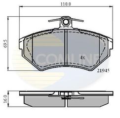 ΔΙΣΚΟΦΡΕΝΑ COMLINE21945 0216.2EM.VAG VAG  16mmS AROS CORD IBIZ TOLED INC,GOLF CBP0989 1HM698151 1HM698151A 357698151E 6N0698151A 6N0698151B 0631.00 063100 21945 2194502 631.00 63100 ADB0989 CBP0989 FB