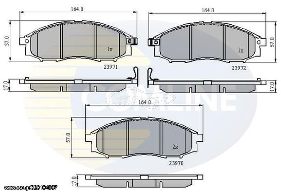 ΔΙΣΚΟΦΡΕΝΑ COMLINE 23970 01 ΕΜΠ.NISSAN NISSAN NAVARA KING-UP D22 01-- Εμπροσθ CBP31193 0748.02 748.02 74802 41060VK190 D1060VK190 23970 D1060VK190