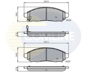 ΔΙΣΚΟΦΡΕΝΑ COMLINE 24227 01 ΕΜΠ.NISSAN NISSAN NAVARA D40 05- FROND CBP31520 1162.01 116201 24227 2422701 ADB31520 ADN142130 ADN142172 CBP31520 FBP1460 P 56 059 41060EA025 41060EB326 41060ZP025 AY040NS