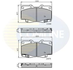 ΔΙΣΚΟΦΡΕΝΑ ΜΠΡΟΣ COMLINE  2168001 TOYOTA HILUX 01-12 CBP31574 044650K020 044650K140 044650K140