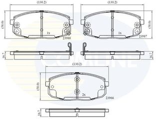 ΔΙΣΚΟΦΡΕΝΑ COMLINE 23966 01 ΕΜΠΡ.KIA-HYU KIA CEED HYUNDAI i30  10 07-6 12 ΕΜΠΡΟΣ CBP31798 1038.02 1038.12 103802 103812 181540 23966 2396601 529.0 5290 572577J 989 ADB31798 BL1935A2 CBP31798 PAK09AF P