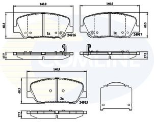 ΔΙΣΚΟΦΡΕΝΑ COMLINE 24915 01 ΕΜΠΡ.HYUN-KI HYUNDAI ELANTRA V i30,ΚIA PROCEED 12-ΕΜ. CBP32259 1398.02 139802 24915 2491501 BL2748A1 FBP4263 581012TA21 581012VA25 581012VA70 58101A6A20 58101A6A70 58101A7A