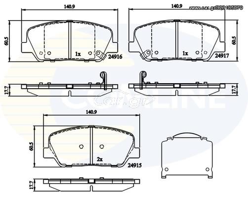 ΔΙΣΚΟΦΡΕΝΑ COMLINE 24915 01 ΕΜΠΡ.HYUN-KI HYUNDAI ELANTRA V i30,ΚIA PROCEED 12-ΕΜ. CBP32259 1398.02 139802 24915 2491501 BL2748A1 FBP4263 581012TA21 581012VA25 581012VA70 58101A6A20 58101A6A70 58101A7A