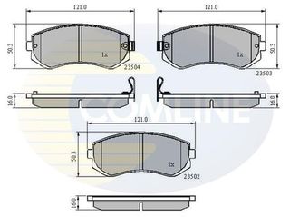 ΔΙΣΚΟΦΡΕΝΑ COMLINE 23502 01 ΕΜΠ.NISSAN NISSAN ALEMRA Ι Ν15 95-00  ΕΜΠΡ. CBP3484 2350201 ADB3484 CBP3484 410602N290 410602N390 410602N392 410603N390 4106040F90 4106040F91 4106040F92 44060VB190 44060VC0