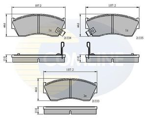 ΔΙΣΚΟΦΡΕΝΑ COMLINE 21333 01 ΕΜΠ.SUBARU SUBARU JUSTY(II) SUZUKI ALTO   (FDB588) CBP3518 0147.22 014722 147.22 14722 21333 2133301 FBP2009 GDB883 P 79 005 Ρ79005 5520062840 5520062860 5520086810 5520086