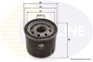 ΦΙΛΤΡΟ ΛΑΔΙΟΥ COMLINE W 66  OC 475 NISSA NISSAN KUBISTAR 8 03-R CLIO KANGOO TWING EOF190 EOF190 W 66 W66 1520800QAG 15208-00QAG NO251 LS924 8200257642 NO-251 8200257642