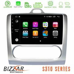 Bizzar S310 Ford Focus Manual AC Car Pad 9" Android 10 Multimedia Station