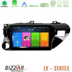 Bizzar LV Series Toyota Hilux 2017-2021 4Core Android 13 2+32GB Navigation Multimedia Tablet 10"