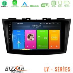 Bizzar LV Series Suzuki Swift 2011-2016 4Core Android 13 2+32GB Navigation Multimedia Tablet 9"