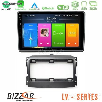 Bizzar LV Series Fiat 500L 4Core Android 13 2+32GB Navigation Multimedia Tablet 10"