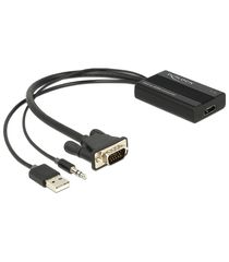 Delock 62597 VGA to HDMI Adapter Converter - Black