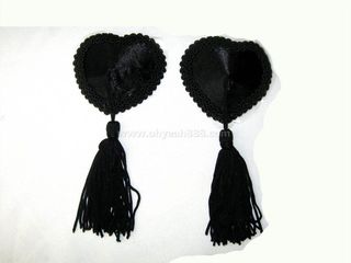Black Heart Nipple Covers-thumb-2