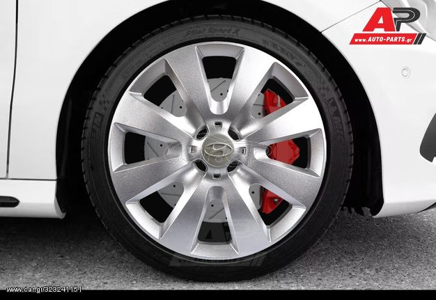 HYUNDAI Άθραυστα Τάσια AK 14" Ασημί (Atos, i10, i20, i30, Getz, Accent κα.) (4 τμχ)