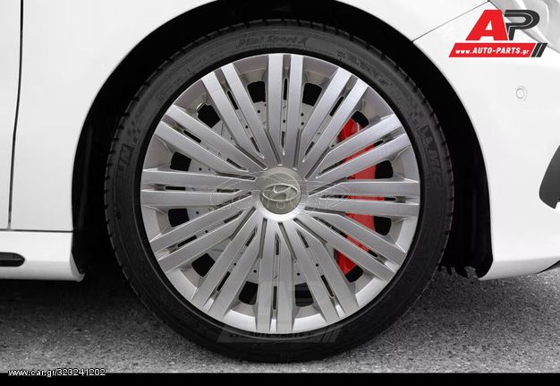 HYUNDAI Άθραυστα Τάσια AK 13" Ασημί (Atos, i10, i20, i30, Getz, Accent κα.) (4 τμχ)