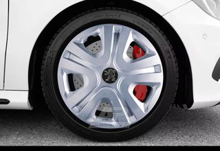 PEUGEOT Άθραυστα Τάσια AK 15" Ασημί (106, 107, 206, 207, 208, 307, 308, Parnter κα.) (4 τμχ)