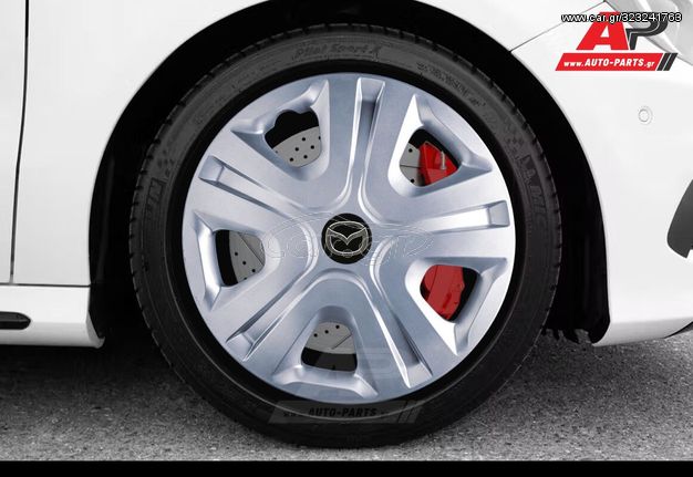 MAZDA Άθραυστα Τάσια AK 14" Ασημί ( 2, 3, Demio κα.) (4 τμχ)