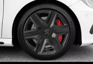 PEUGEOT Άθραυστα Τάσια AK 15" Μαύρα (106, 107, 206, 207, 208, 307, 308, Parnter κα.) (4 τμχ)