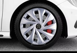 PEUGEOT Άθραυστα Τάσια AK 15" Ασημί (106, 107, 206, 207, 208, 307, 308, Parnter κα.) (4 τμχ)